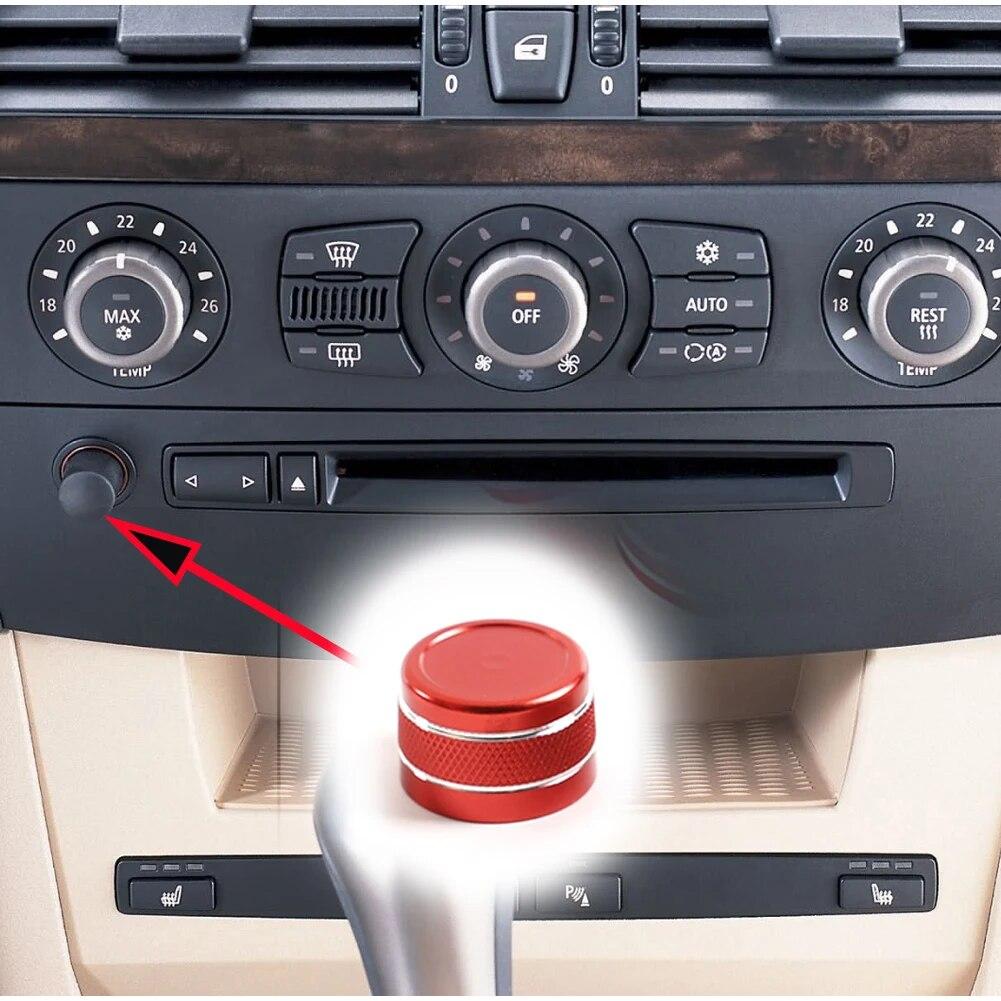 Auto Středová konzola ovládání hlasitosti knoflíku klimatizace kroužek tlačítka nálepka na rámeček pro BMW řady 5 E60 E61 rok výroby 2004-2010