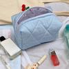 Cute Candy Color Makeup Pouch Plaid Women Large Capacity Portable Cosmetic Box Case Bags Female Storage Make Up Cases