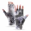 SANLIKE Fishing High UV Cut Gloves, Cooling, Grip, Quick-Drying, Protection, Five-Finger (Gray, L)