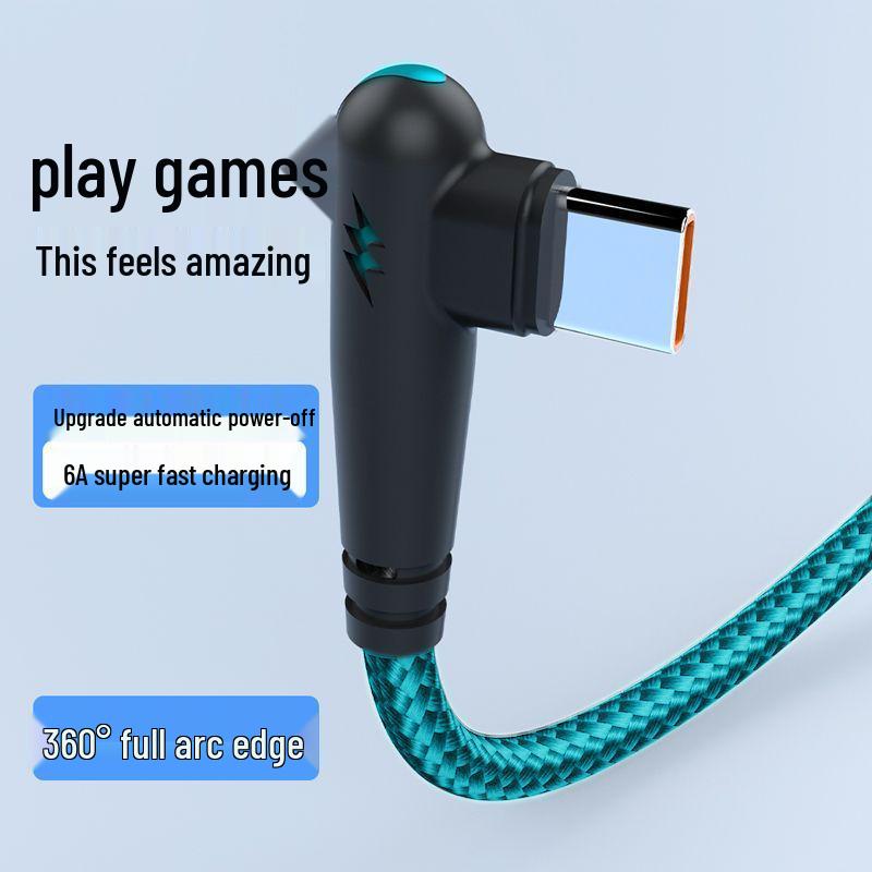 120W Super Fast Charge Braided Type-C Cable for Huawei Honor 6A