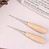 3PCS Wood Leather Hand Stitching Awl Tool Leather Craft Handheld Hole Punch Sewing Punching Hole Maker Leather Punching Tools