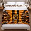 Hull FC Printed Flannel Blanket Custom Name Text Soft Warm Throw For Bedroom Holiday Gift