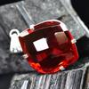 Topacio Rojo Natural 96 Quilates Corte Fantasía Certificado Colgante de Plata de Ley 925 Piedra Preciosa