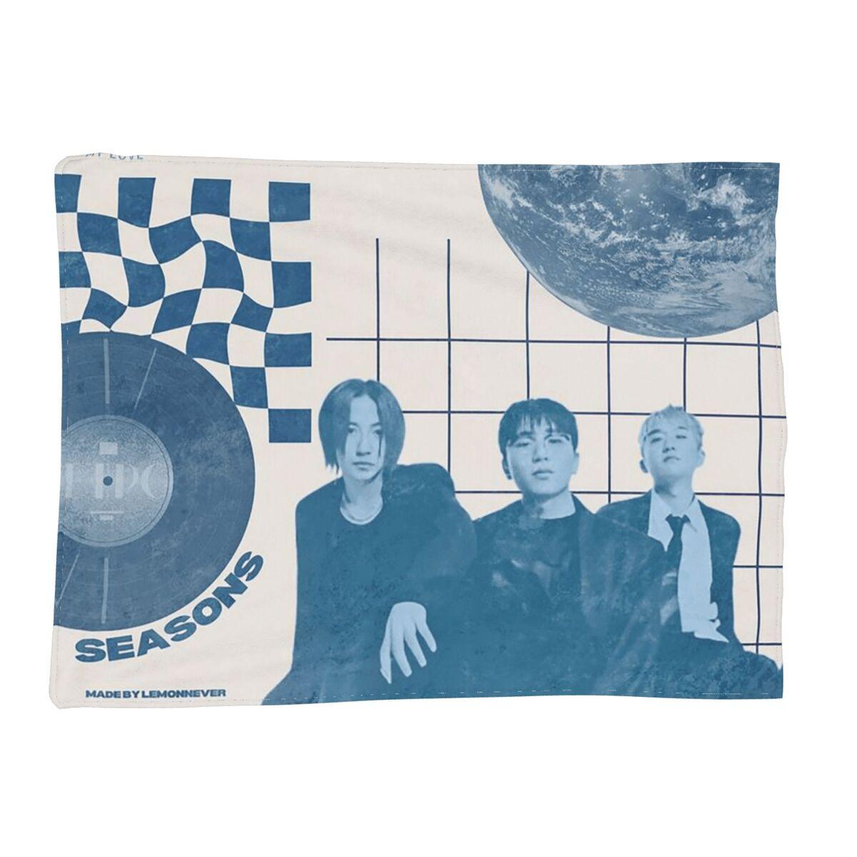 

Wave To Earth Summer Flows Korea Band Blankets Soft Warm Flannel Throw Blanket Plush for Bed Livingroom Picnic Travel Home Couch 80x120cm