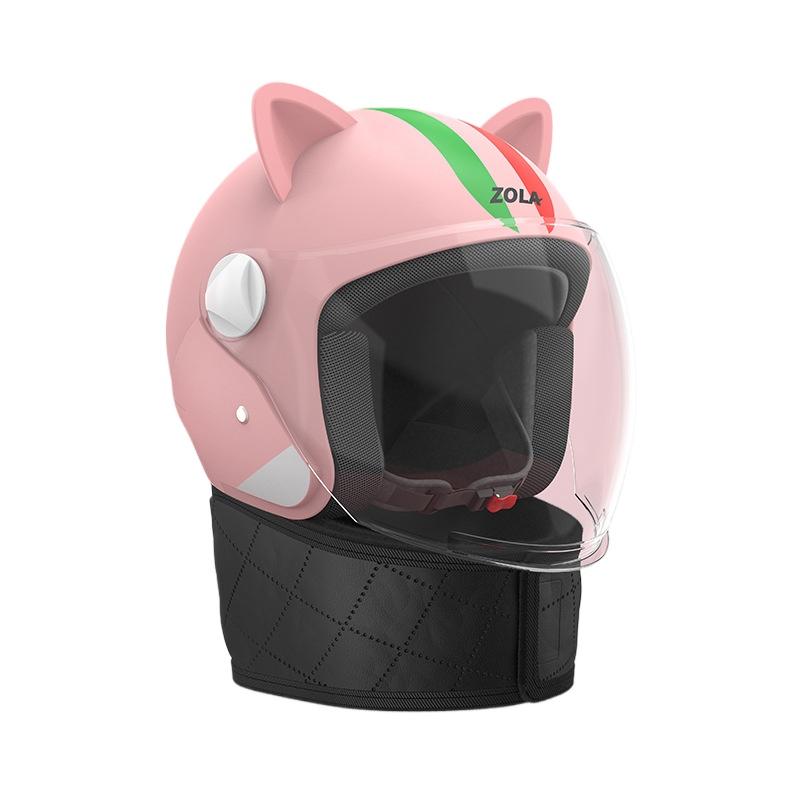 Winter Helmet Belt Scarf Electric Car Helmet Men and Women Universal Cat Ear Helmet Hard Hat