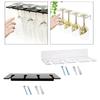 under Cabinet Wine Glasses Holder Easy to Install Cup Rack Hanging Wine Glass Holder Stemware Rack Hanger for Home Restaurant