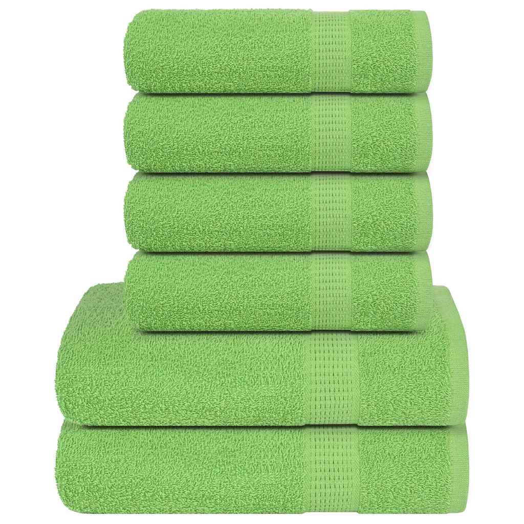 6 Piece Towel Set FROGN Apple Green 360 g m²