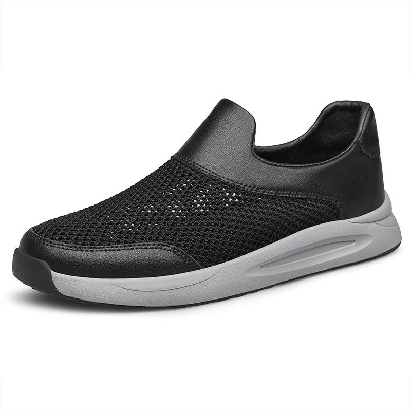 Men s Mesh Breathable Slip-On Casual Shoes 38 чёрный