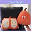 Embroidered Cartoon Pumpkin Plush Cushion For Home Office Car Seat Lumbar Support