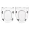 Classical Toilet Seat Cover with Quiet Closures Secure Not Slip Foot Pad Universal Toilet Lid Replacement for House