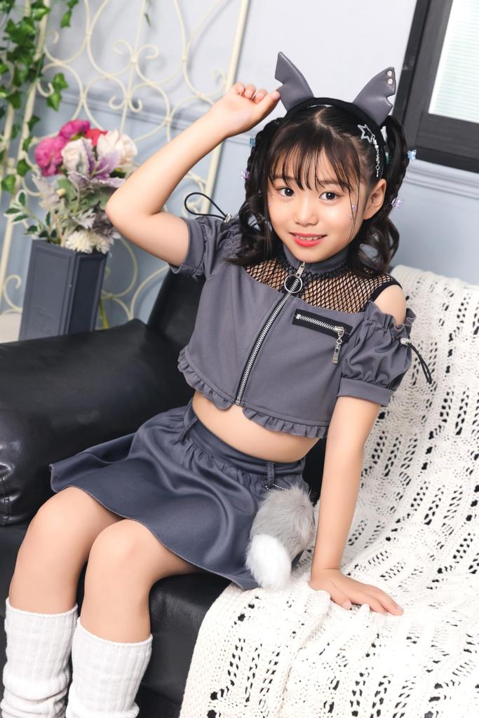 Clearstone Toxic Wolf Cosplay Costume for Gray Kids, 140cm, Girls,