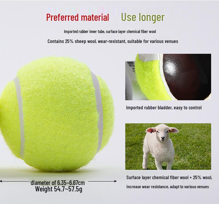 

Tennis Beginner Durable Training Ball - High Elasticity & Wear-Resistant