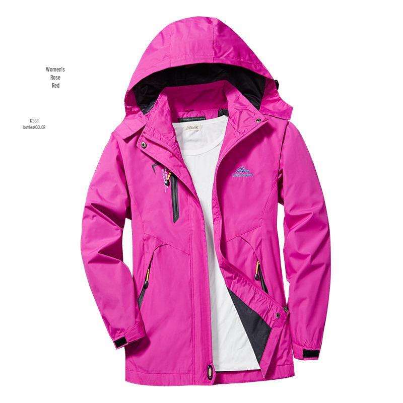 Unisex Lightweight Waterproof Windbreaker for Spring and Autumn - Single Layer Jacket for Outdoor and Mountaineering.