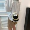 Chic Casual Womens Bucket Bag Stylish Chain Strap Shoulder Bag Versatile Color Options