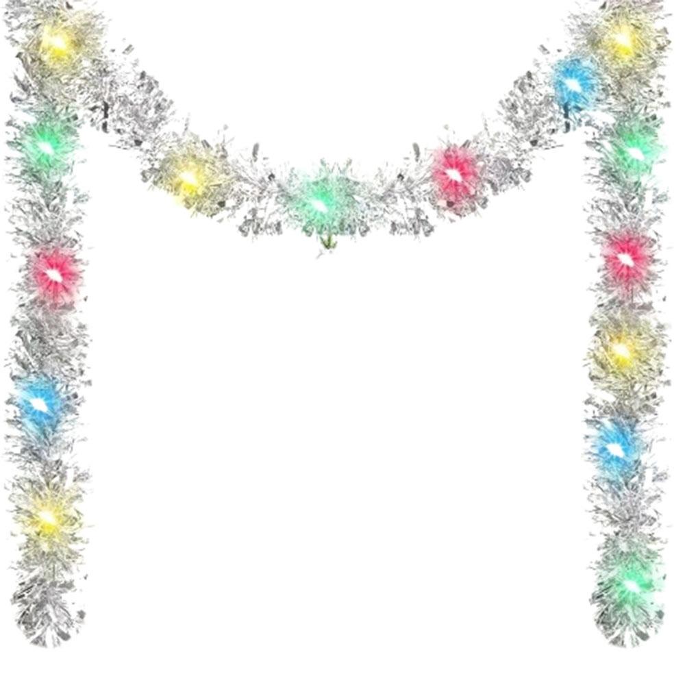 

со светодиодной подсветкой Светодиодная рождественская гирлянда Подвесная рождественская лента Товары для вечеринок серебряный