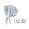 Triangular Head Scarf French Hair Bandana Tie Knotted Headscarf Vintage Headband Floral Lace Head Kerchief for Women