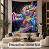 Celebration Party (50) Theme Custom Tapestry Personalized Custom Name Text Wall Hanging Tapestry Home Decor Background Cloth