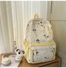 Schoolbag Lightweight Casual Backpack Cow Pattern Simple Going Out Cartoon Dog School Bag Female Student Cute Large Capacity Backpack