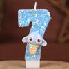 Numbers Birthday Candles Cake Party Handmade Numbers Candles Blue