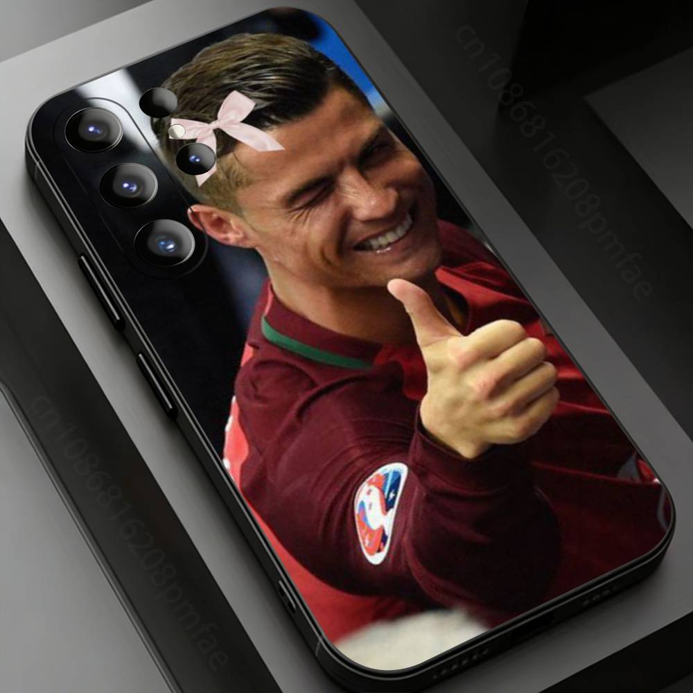 Fußball C-CR7 R-RonaldoS-S Handyhülle für Samsung Galaxy S24,25,26,23 22,21,S20 Plus Ultra FE weiche Fundas Hüllen