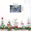 A Christmas Landscape Polyester Tapestry, a Festive Wall Decoration, Suitable for Home, Kitchen and Party Decoration