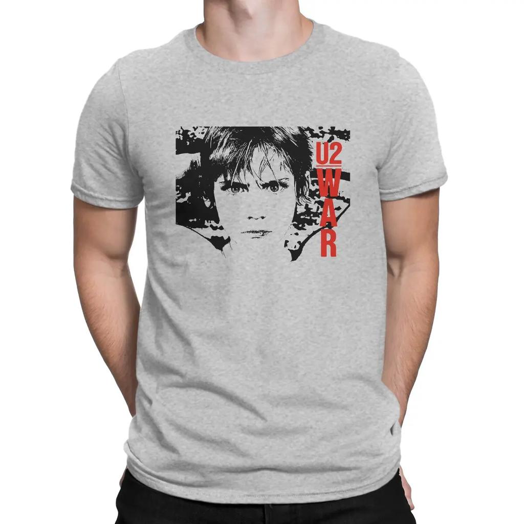 War Man's TShirt U-U2 Band O Neck Short Sleeve Fabric T Shirt Humor Top Quality Birthday Gifts