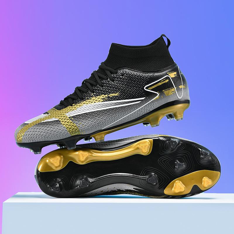 Amazon spot 2025 football shoes men's high-top students and women's broken nails training shoes professional competition sports shoes
