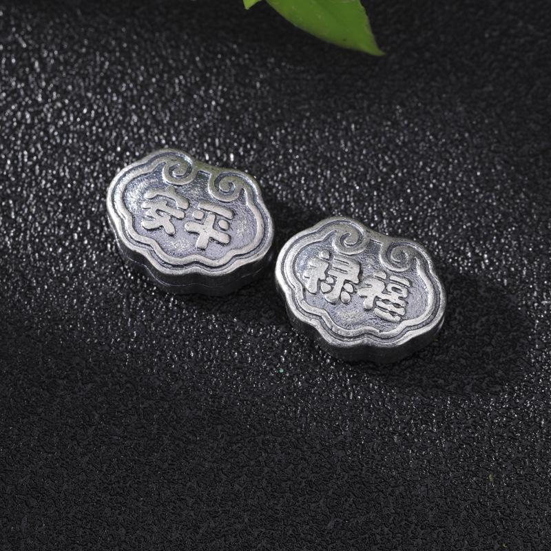 Aged Silver Four-Leaf Clover Pixiu Spacer Beads for DIY Jewelry Necklace/Bracelet
