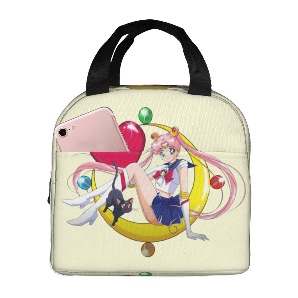 Custom Sailors Anime Moons Insulated Lunch Tote Bag for Women Men Bishoujo Resuable Thermal Cooler Bento Box School