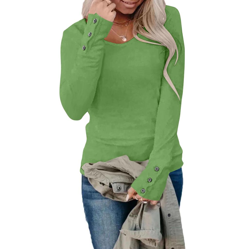 T-shirts For Women Long Sleeve,Round Sleeve Vertical Cross Casual Graphic Shirt,