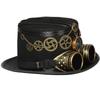 Punk Top Hat Lady with Compass Gears Goggles Compass Head Wear Cosers Costume Accessories for Industrial Age