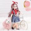 30CM Mini Movable 23Jointed Doll Girls Toy 3D Big Eyes BJD Princess Full Outfits  Dresses  Collection Childrens Doll Gift