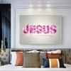 Jesus Gott Allah Modernes Mode-Poster Heimdekoration Minimalistisches Zitat Dekor Bilder für Wohndesign Wandkunst Ohne Rahmen