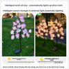 Luz solar para jardín impermeable decoración de flores artificiales para exteriores césped patio