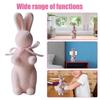 Easter Flocked Bunny Decor Flocked Tabletop Bunny Sculpture Decor Rabbit Shape Decoration Tool For Cupboard Bookshelf Fireplace