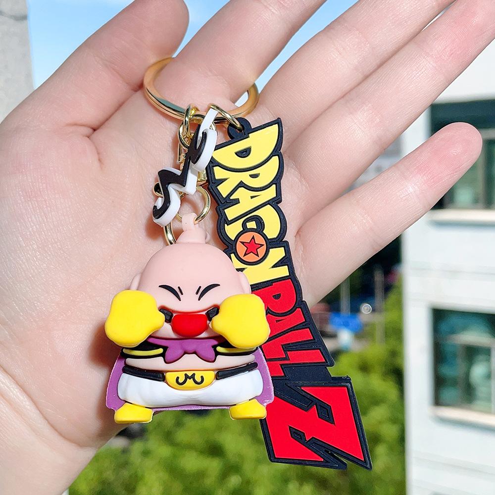 Anime Keychain PVC Cartoon Cartoon Figure Trunks Son Goku Piccolo Buu Vegeta Figures Key Chain Keyring Bag Decor