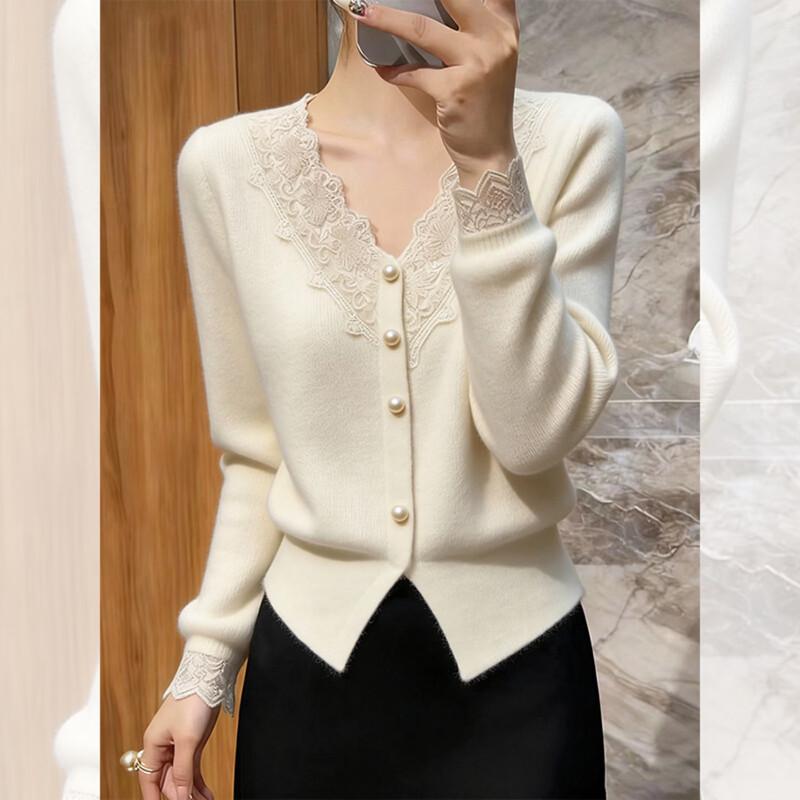 Korean Style V-Neck Knit Cardigan