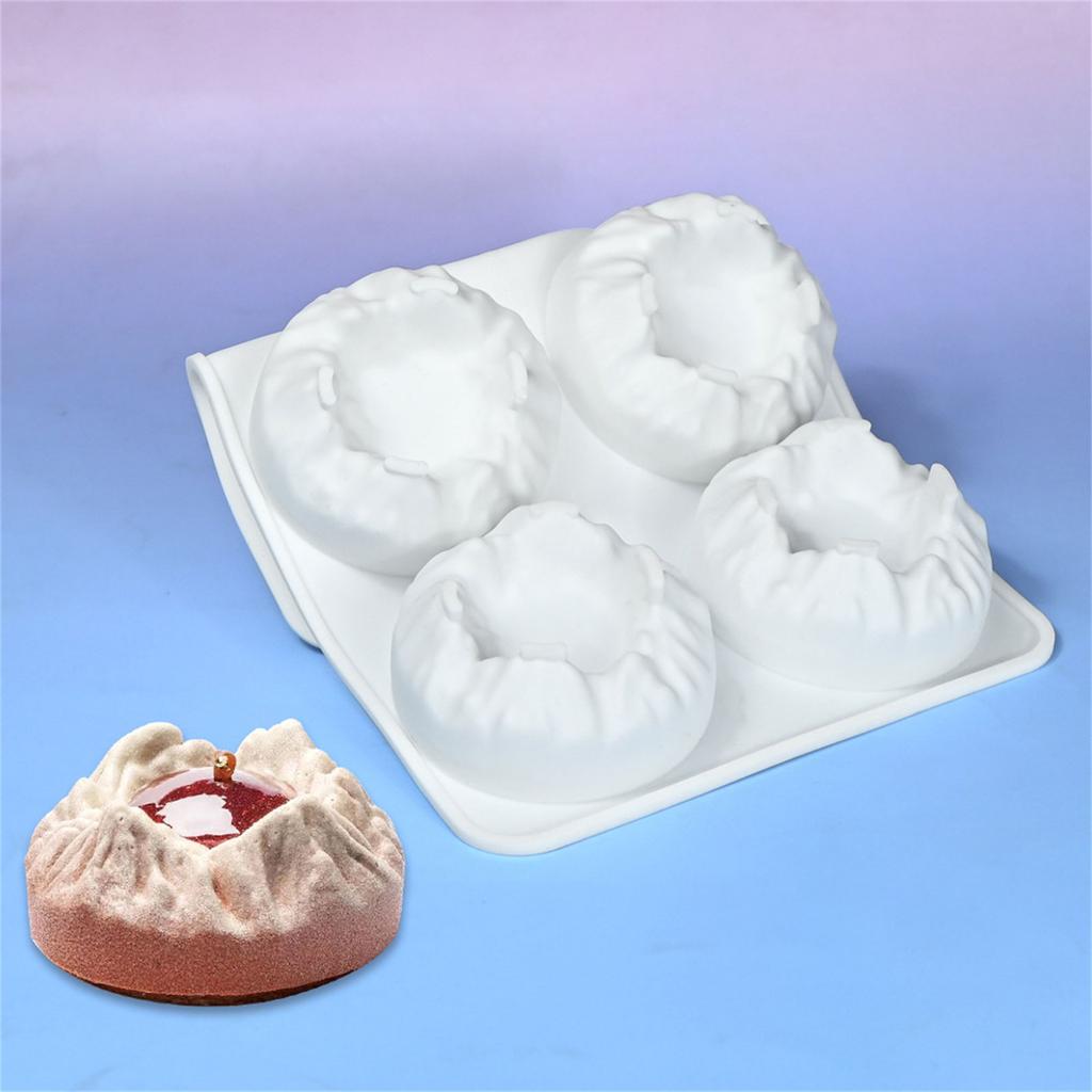 6 Cavity Silicone Mold for Creative Snow Mountain Dessert Cake Decorating Tool Kitchen Cupcakes Chocolate Baking Mold