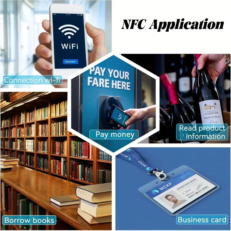10 Pcs Ntag213 Nfc Sticker Rectangle Rewritable Smart Rfid Tag Programmable For All Nfc Phones