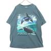 90s Made In Old Mexico Printed Orca Short Sleeve T-shirt L Blue Men's Used