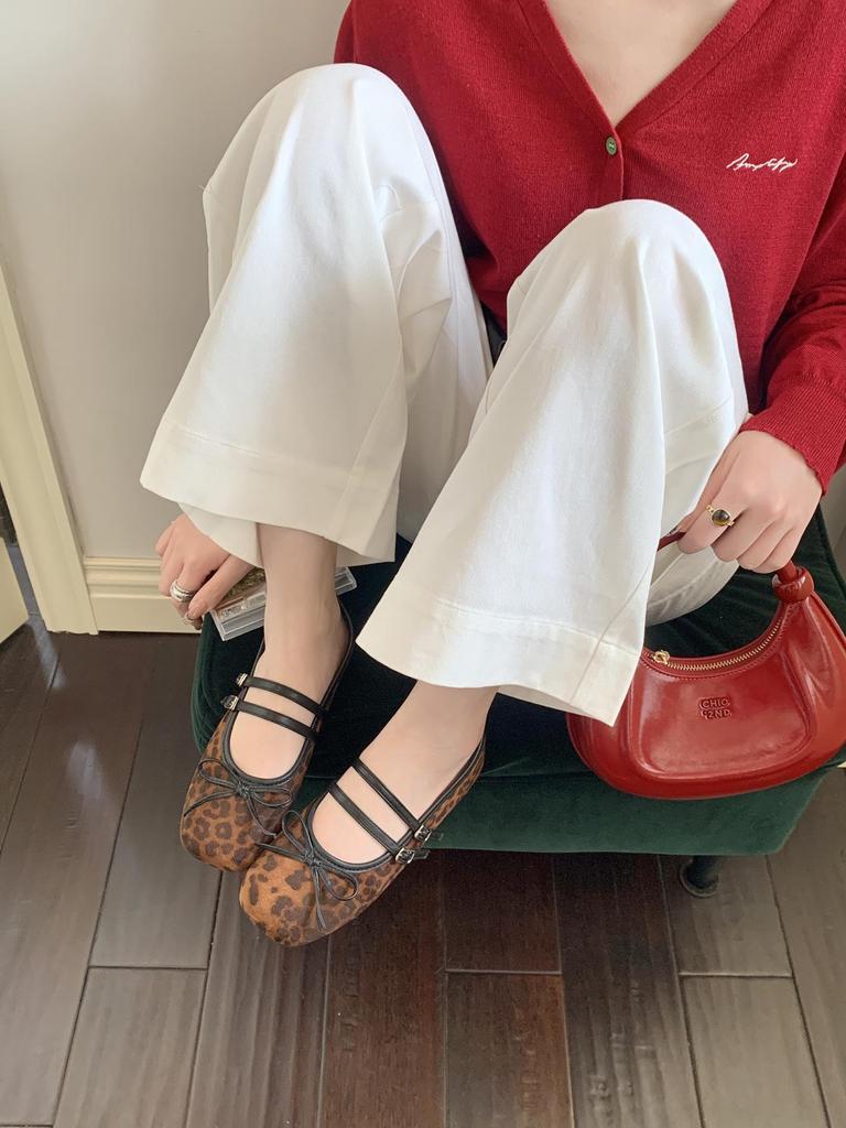 Leopardenmuster Japanischer Felsenfisch Ballerinas - Damen Vielseitige Slipper Abendschuhe