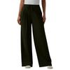 Women High Waist Wide Leg Lounge Pants with Drawstring Loose Fit Soft Stretchy Fabric Relaxed Fit Trousers for Everyday Wear