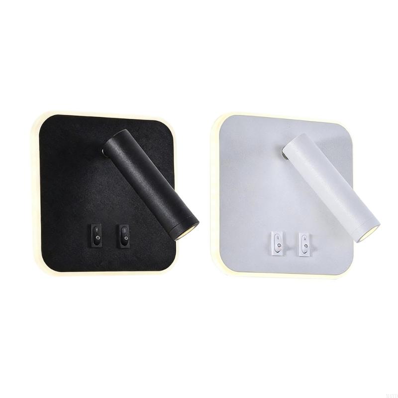 Modern Wall Lamp with Adjustable Light Mode and USB Port Bedroom Wall Lights for Home Decorating and Night Reading M4YD