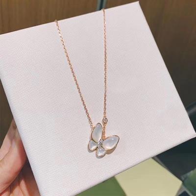 Colier fluture pentru femei, lanț clavicular de lux cu cochilie, pandantive, designer de modă, bijuterii de brand