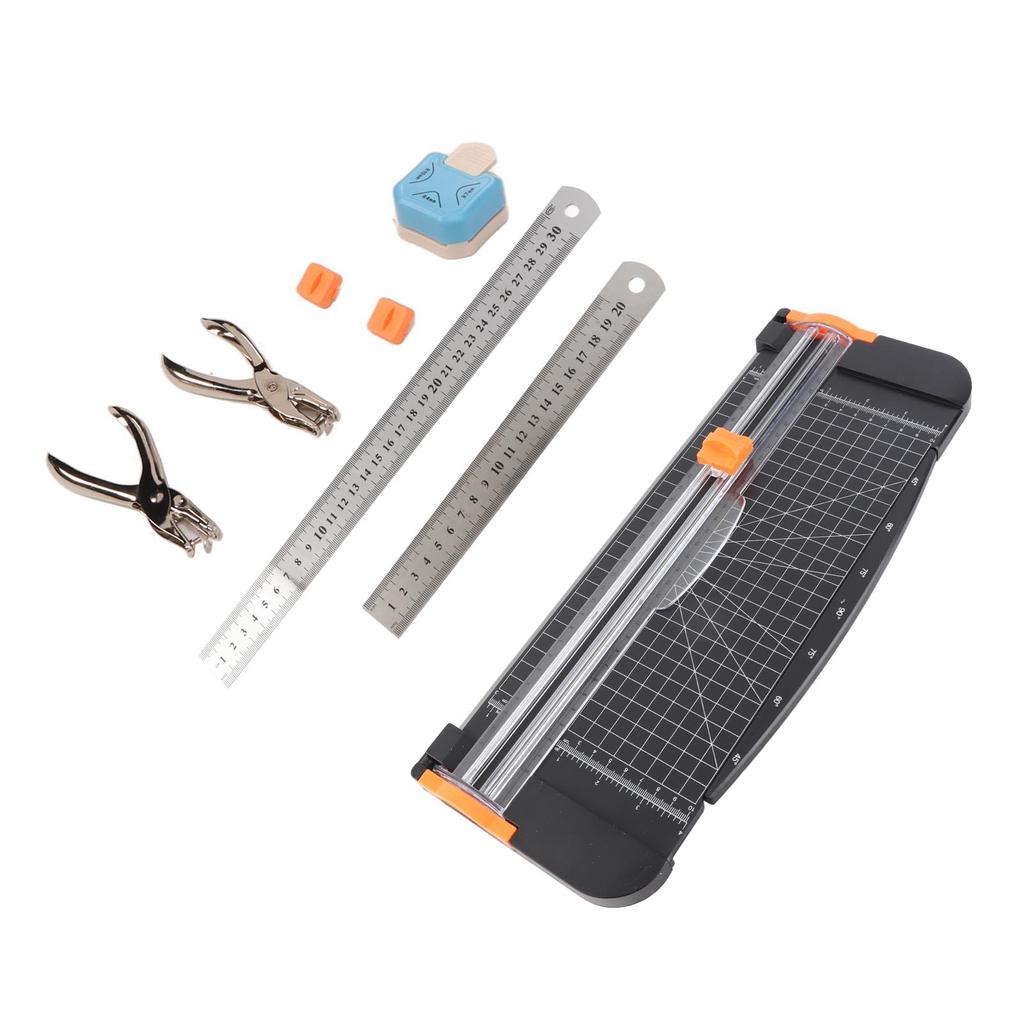 Paper Cutter Office Supplies Set with Replacement Blade 3 In 1 Corner Rounder Puncher Corner Cutter