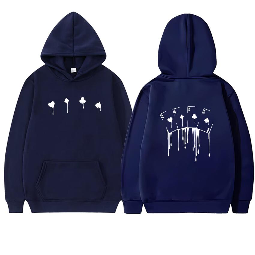

2025 Funny Playing Cards Double Sided Print Sweatshirt Autumn Winter Fleece Hoodie Men Women Long sleeve Pullover Unisex Y2K Top 3XL