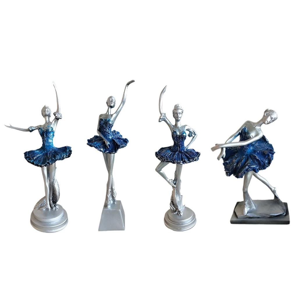 Ballerina Dancer Statue Desk Ornament Ballet Girl Figurine Figure Sculpture for Living Room