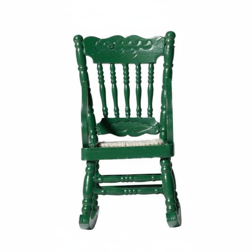 Rocking chair at 1:12 scale, handcrafted and richly detailed