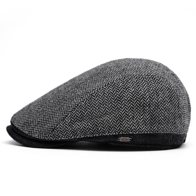 British Style Newsboy Cap Men's Beret Autumn Winter Warm Forward Cap