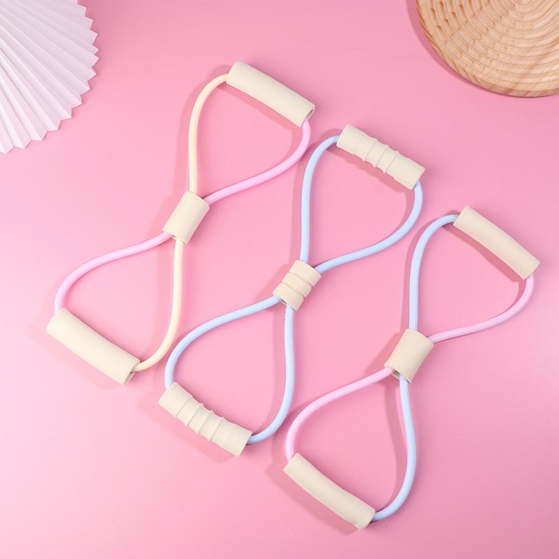 1Pc 8 Shape Tension Rope Yoga Resistance Band Home Gym Elastic Band Tpr Pull Rope Fitness Shoulder Neck Opening Chest Expander